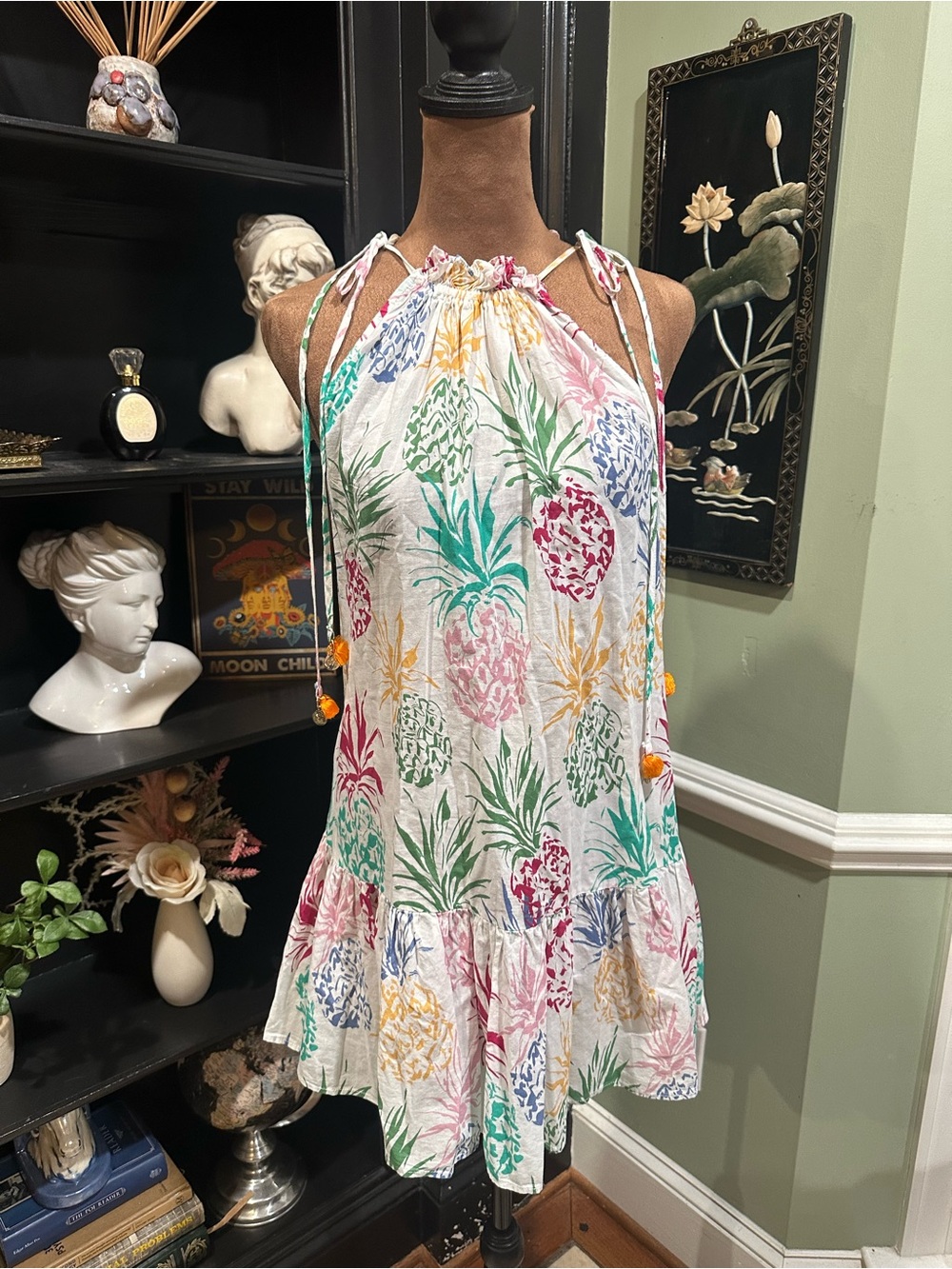 Milly Cabana Floral Pineapple Coverup Dress – Size Small